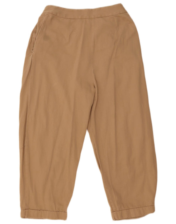 Pantaloni corti con pedge vestibilità ampia da donna Zara EU 38 Small W28 L24 Beige