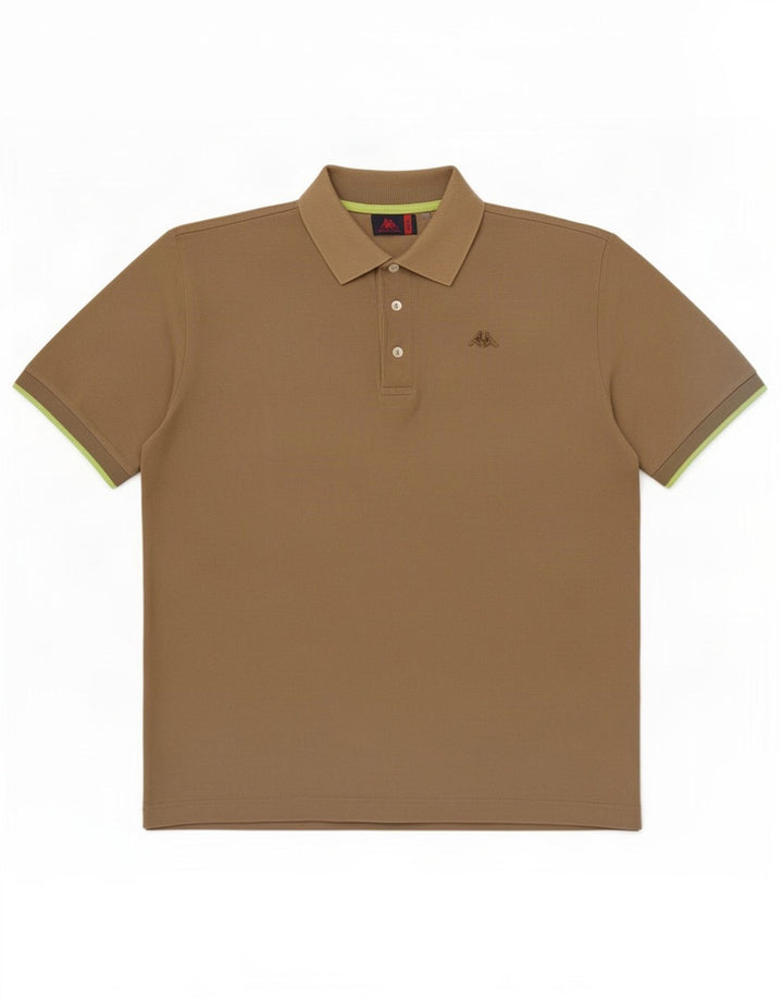 Polo Kappa Uomo Large Kaki Cotone