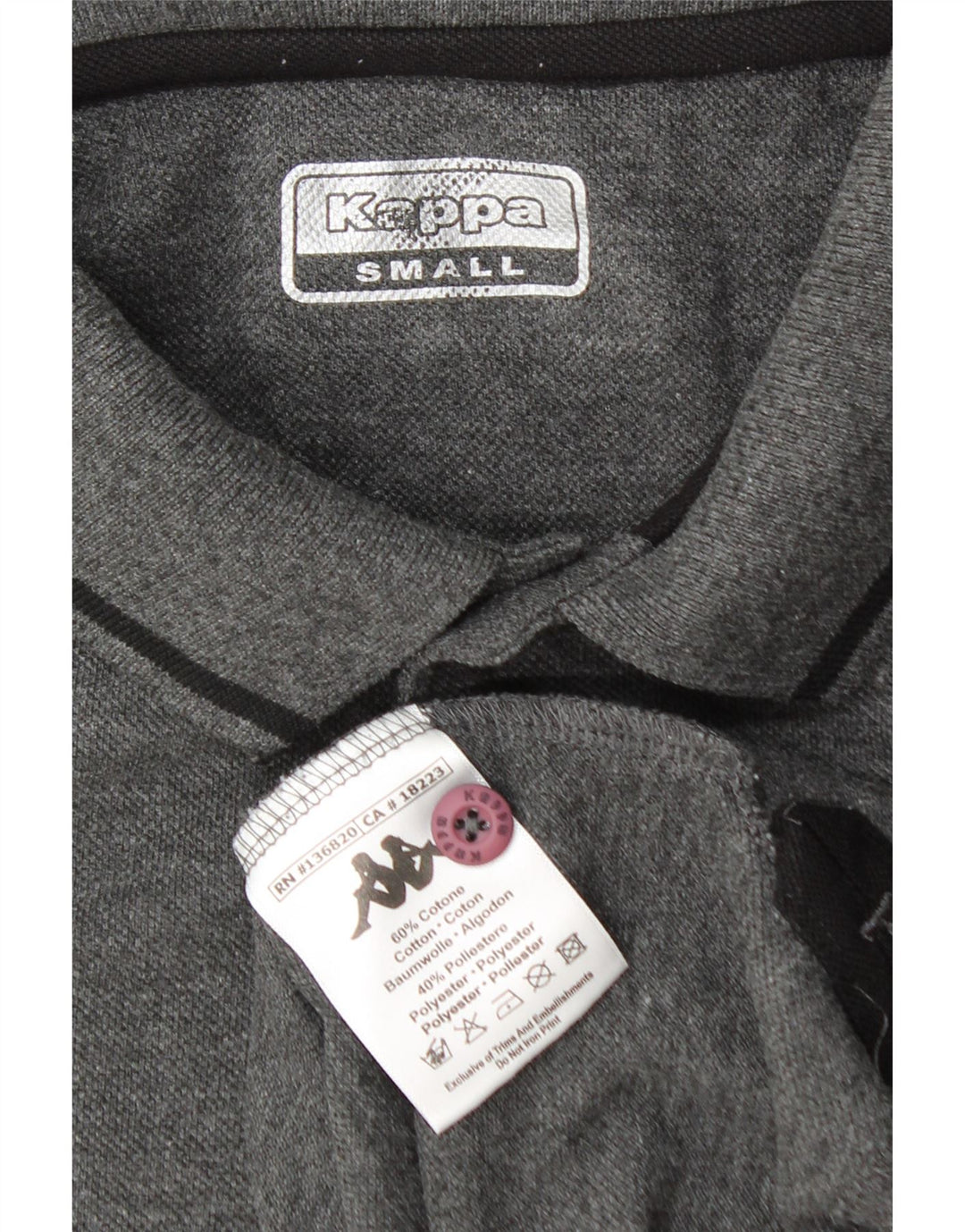 Polo Uomo Kappa Small Grigio Cotone