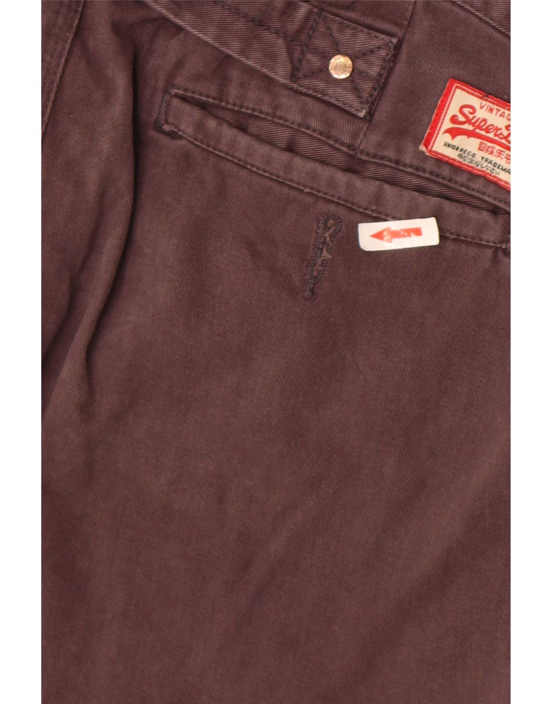 Pantaloncini chino da uomo Superdry W30 in cotone marrone medio