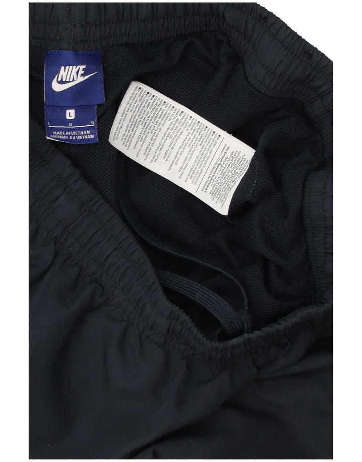Pantaloni da tuta Nike da uomo, pantaloni da jogging, grandi, in poliestere blu navy