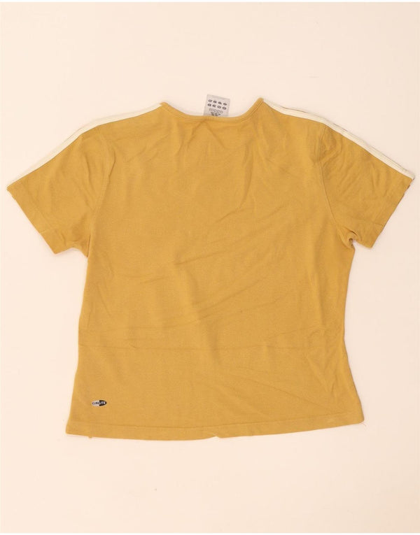 T-shirt da donna Adidas Top UK 16 grande in cotone giallo