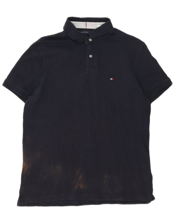 Polo da uomo vestibilità regolare Tommy Hilfiger Large in cotone blu navy