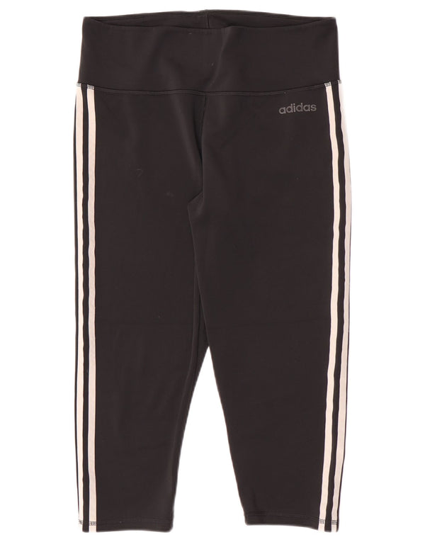 Leggings Adidas Climalite Capri da donna UK 16/18 Large Nero Poliestere