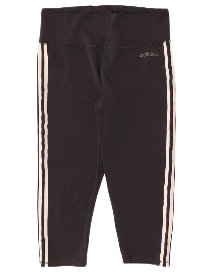Leggings Adidas Climalite Capri da donna UK 16/18 Large Nero Poliestere