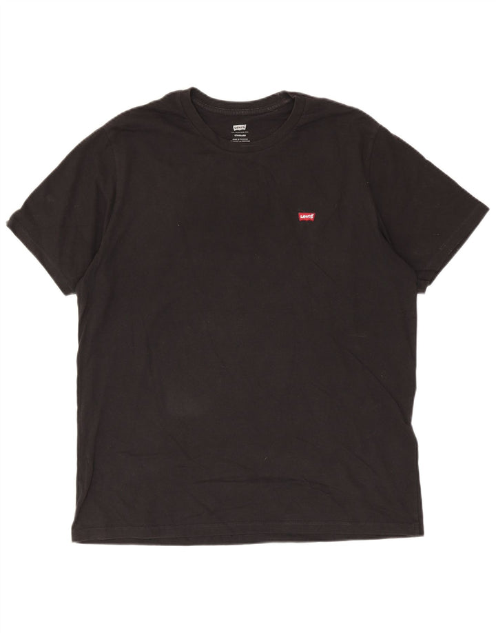 T-shirt standard da uomo Levi's Top grande in cotone nero