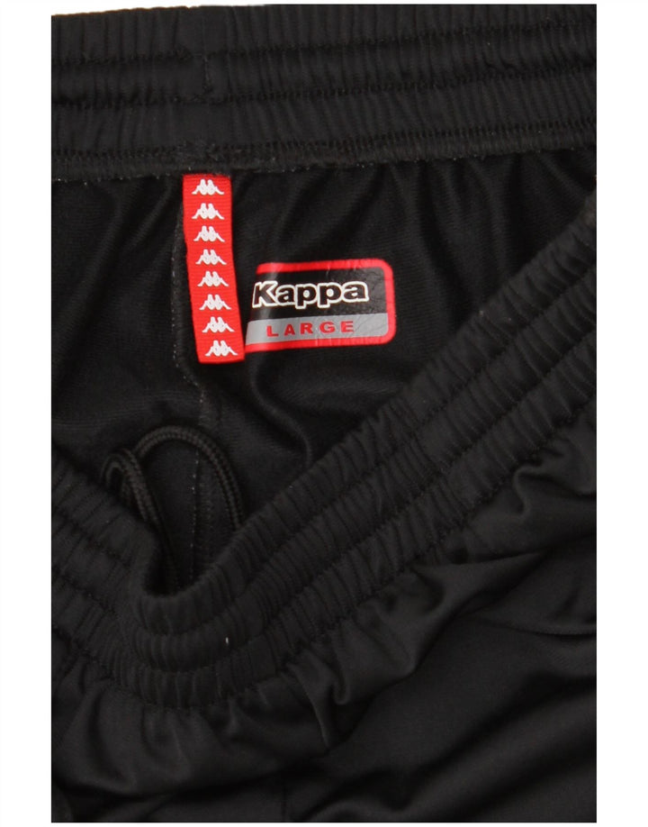 Pantaloni da tuta con grafica da uomo KAPPA grandi in poliestere nero
