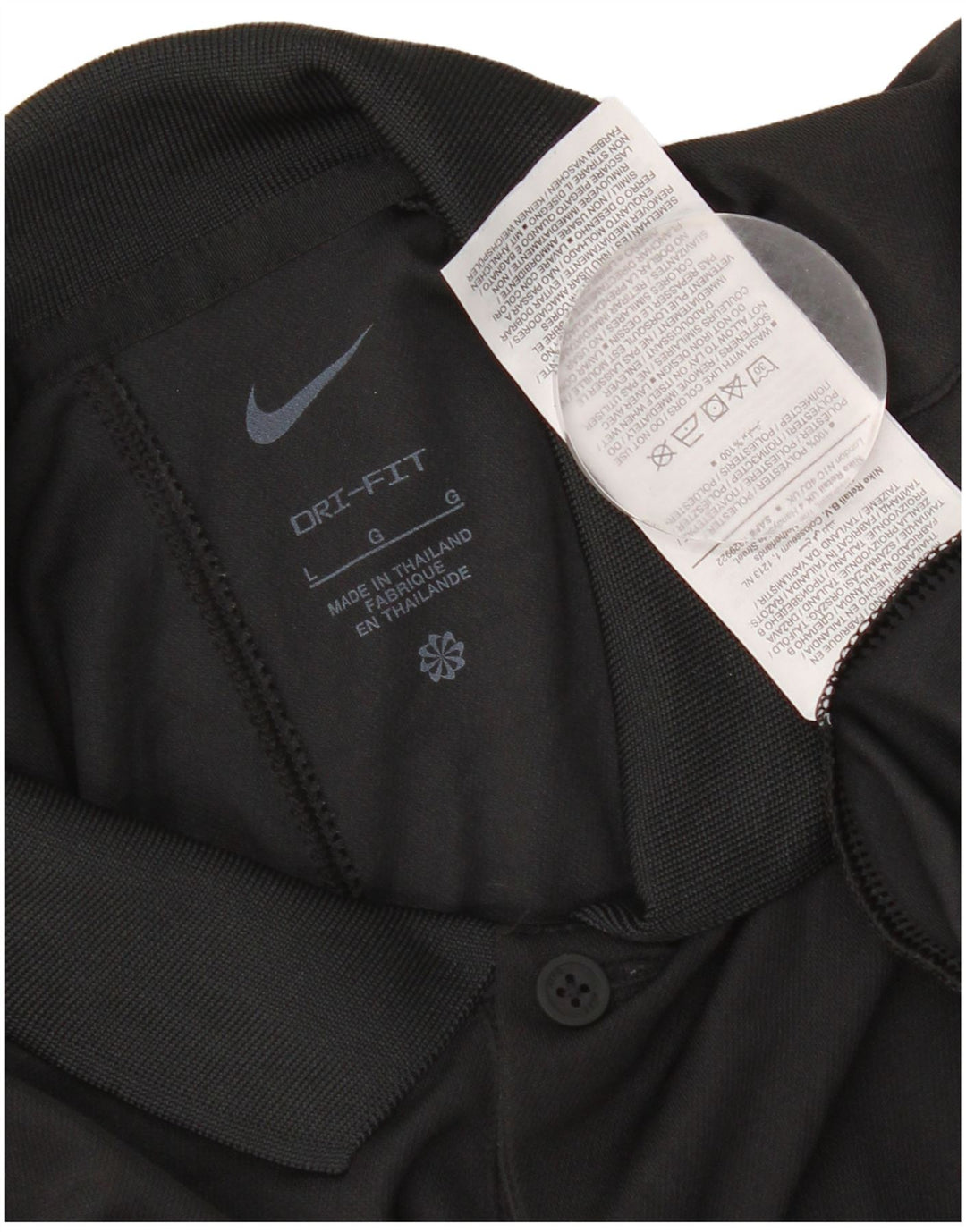 Polo Nike da uomo Dri Fit grande nera in poliestere