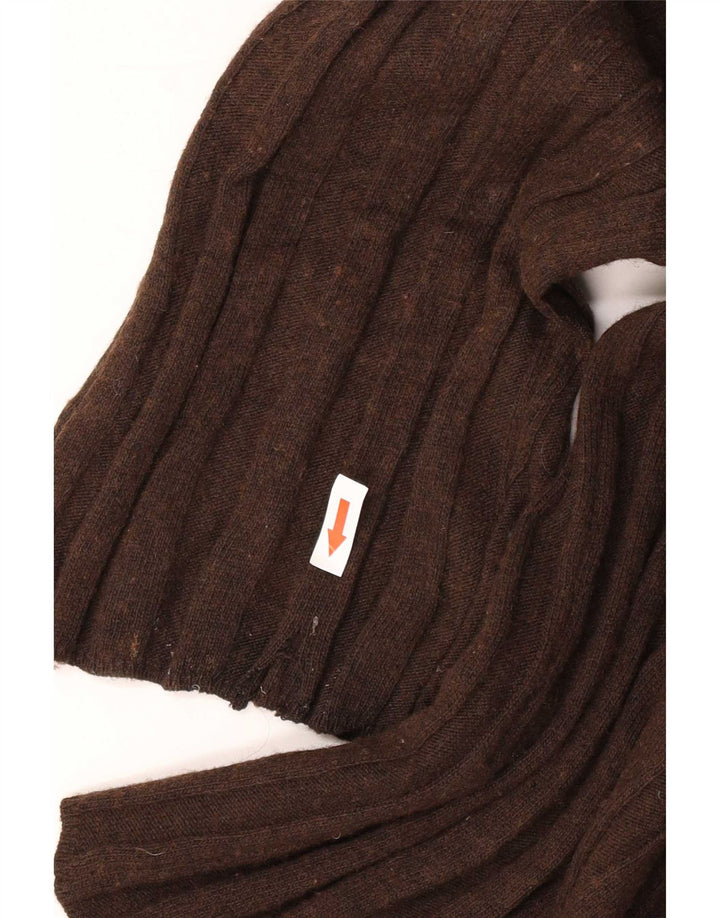 Maglione maglione girocollo oversize da donna Zara UK 14 Poliammide marrone medio