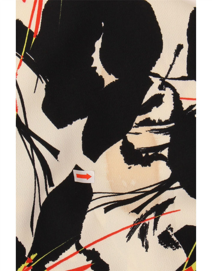 WAREHOUSE Gonna a trapezio da donna UK 6 XS W25 Poliestere floreale bianco sporco