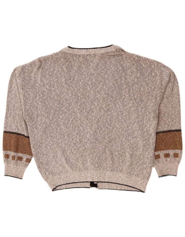 Maglione cardigan da uomo Maria Jose XL grigio color block