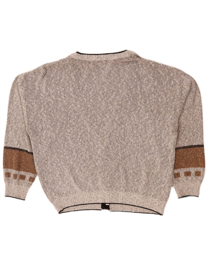 Maglione cardigan da uomo Maria Jose XL grigio color block