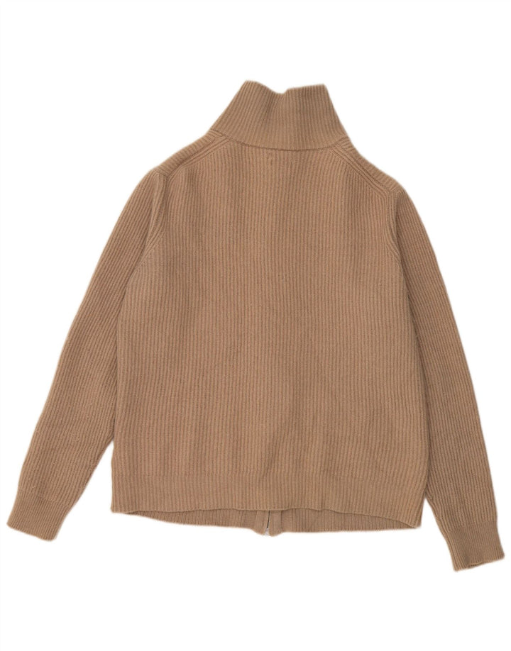MASSIMO DUTTI Maglione cardigan da donna UK 16 Grande cotone grigio