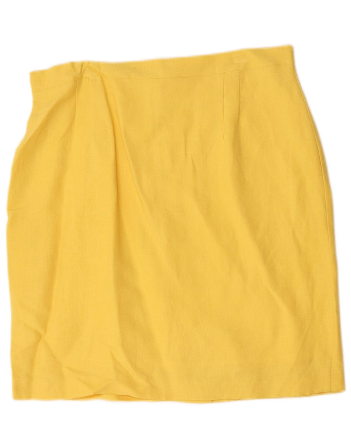 Gonna a tubino da donna VINTAGE W32 grande gialla