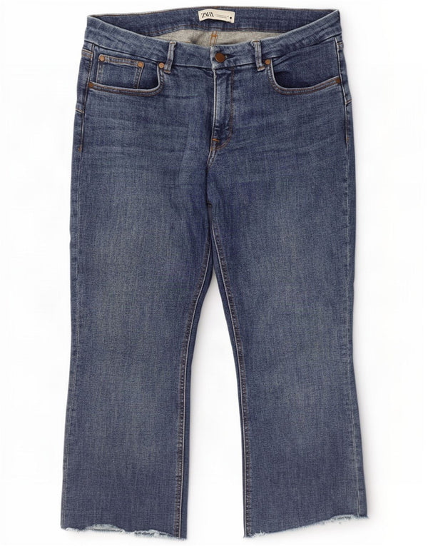 Jeans corti da donna Zara EU 44 XL W34 L25 Blu