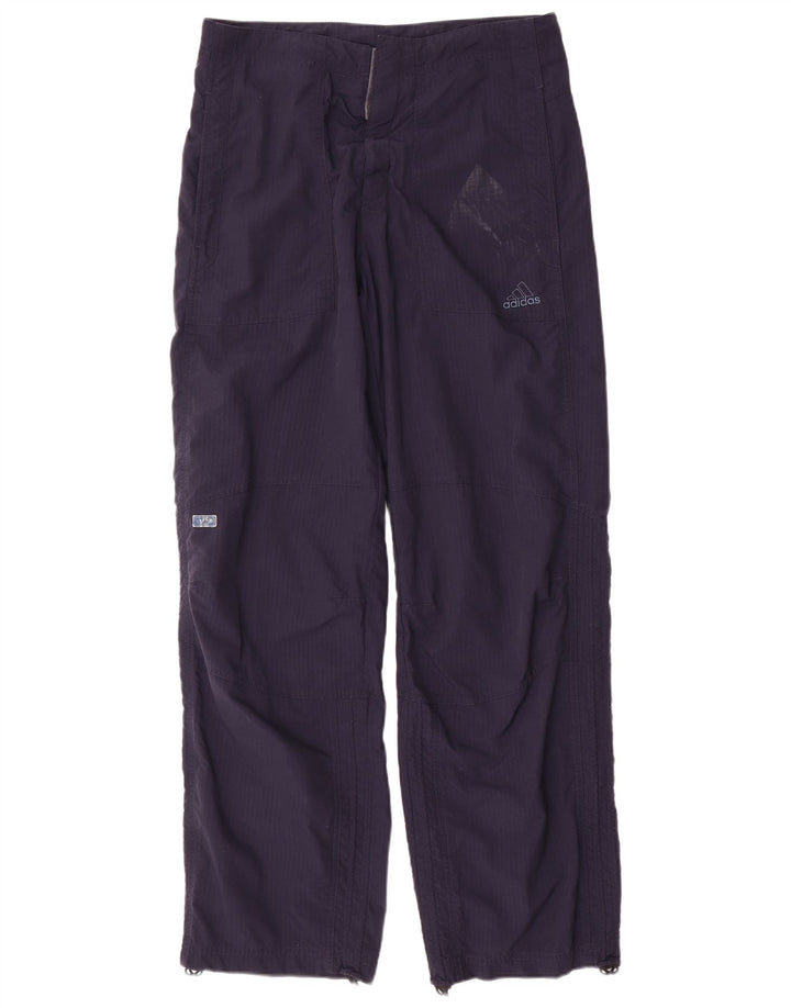 Pantaloni impermeabili dritti da uomo Adidas W28 L32 blu navy a quadri in poliammide