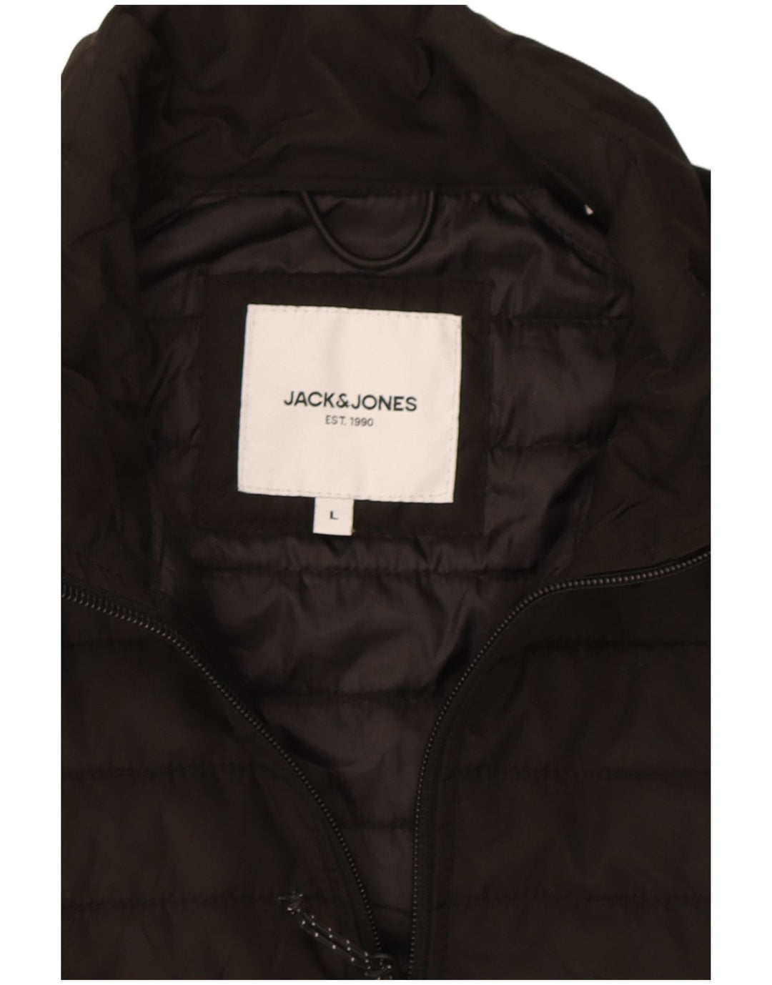 Gilet imbottito da uomo Jack & Jones UK 40 Large Nero in poliestere color block