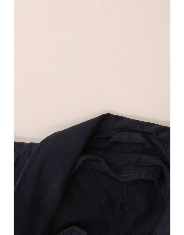Trench vintage da uomo UK 38 medio blu navy