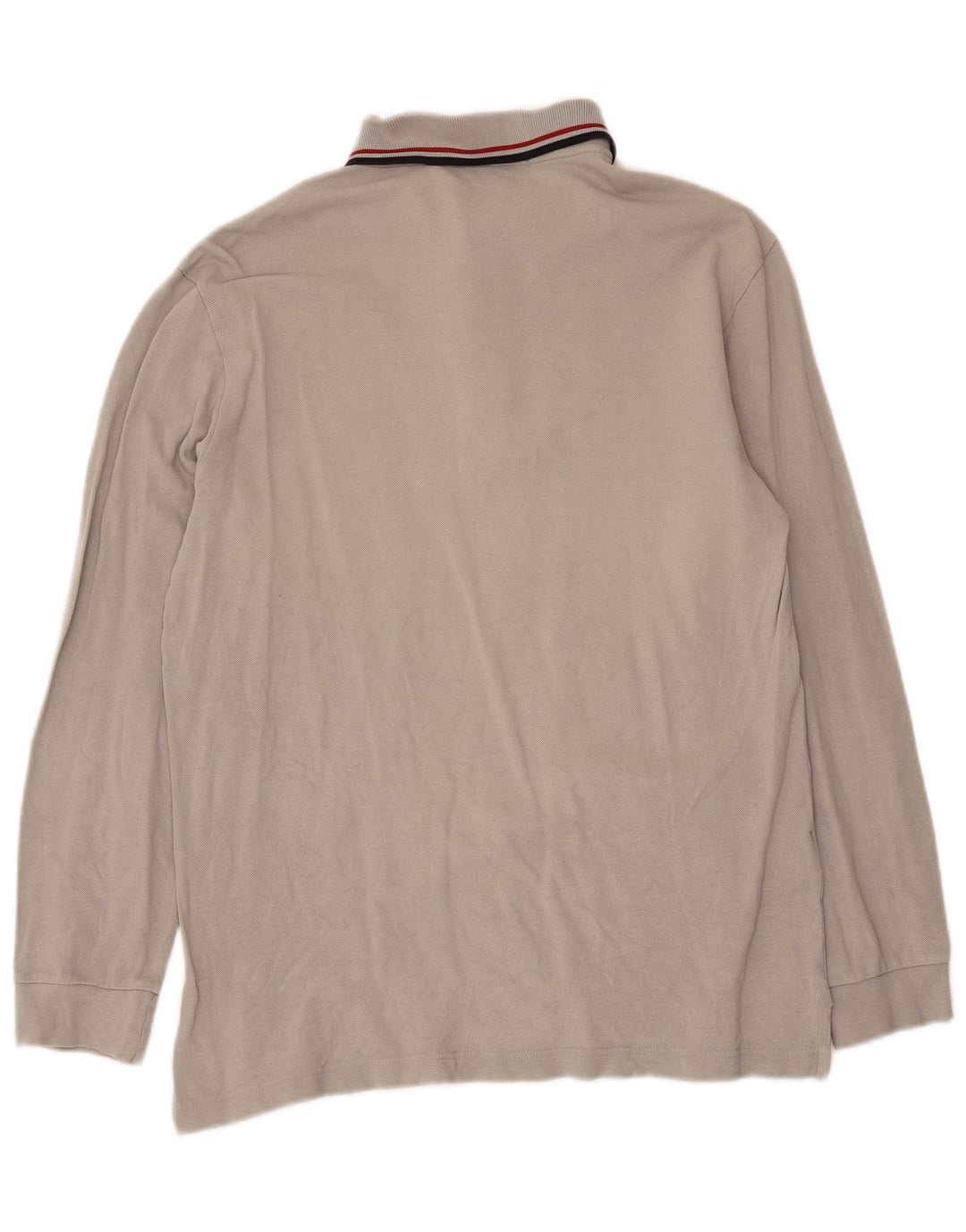 Polo da uomo a maniche lunghe Fred Perry in cotone grigio medio classico