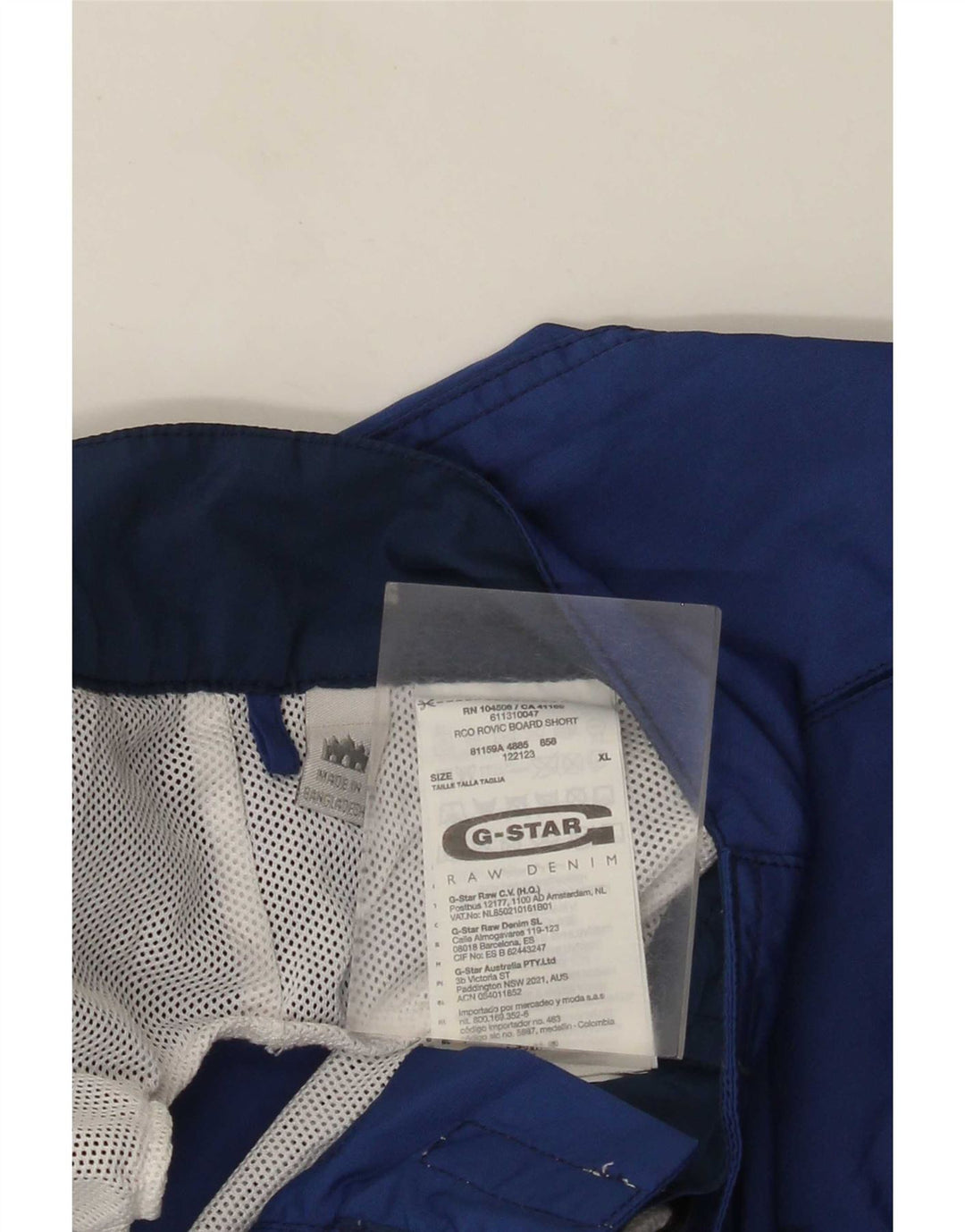 Pantaloncini da bagno cargo da uomo G-Star XL blu poliestere