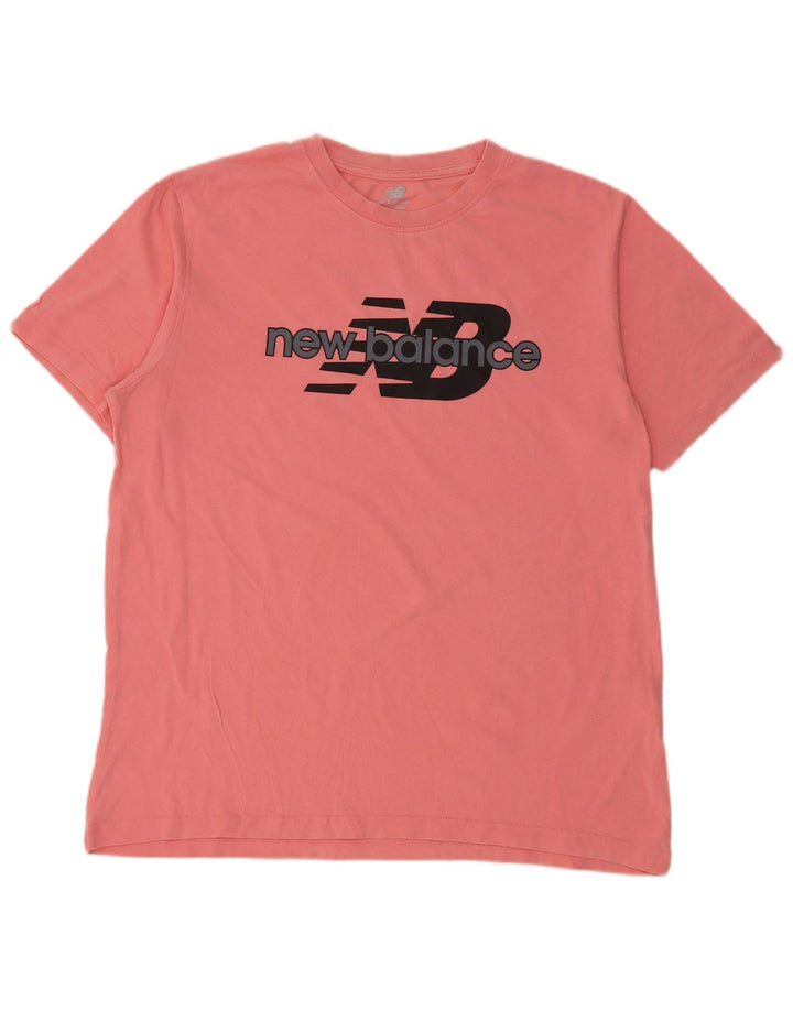 Maglietta grafica da uomo New Balance Top rosa medio