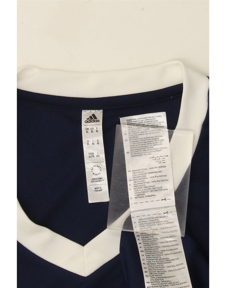 T-shirt Adidas Aeroready da uomo Top XL in poliestere blu navy
