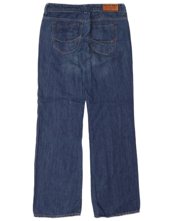 Jeans bootcut da donna a vita bassa Tommy Hilfiger W30 L34 cotone blu