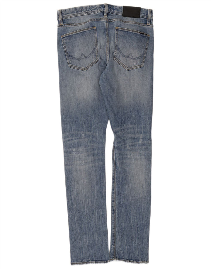 Jeans slim da uomo invecchiati SUPERDRY W30 L32 cotone blu