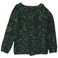 Maglione maglione da donna vintage UK 14 verde medio screziato
