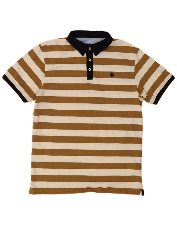 Polo da rugby da uomo Brooks Brothers 2XL a righe marroni