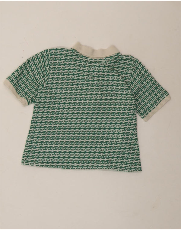 Maglione corto con collo alto da donna Zara UK 12 Verde medio geometrico