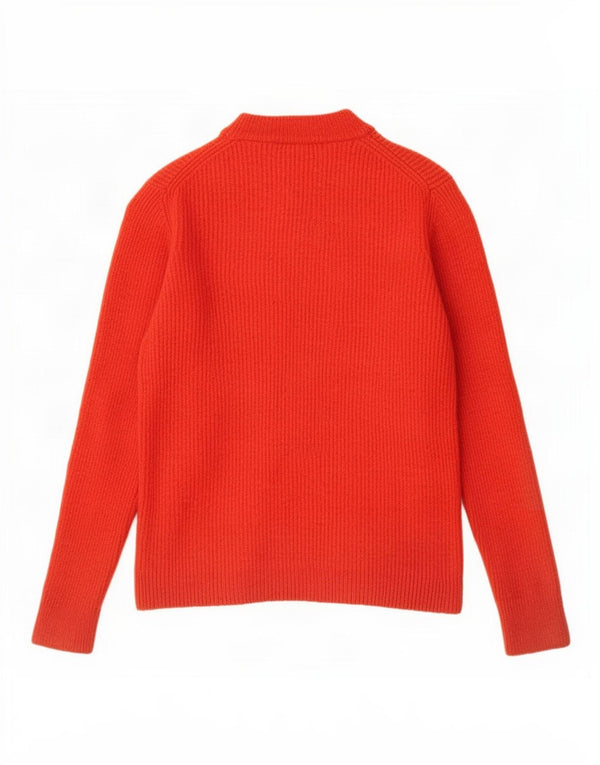 Crew Clothing Maglione da donna con collo alto e maglione UK 18 XL Lana d'agnello rossa