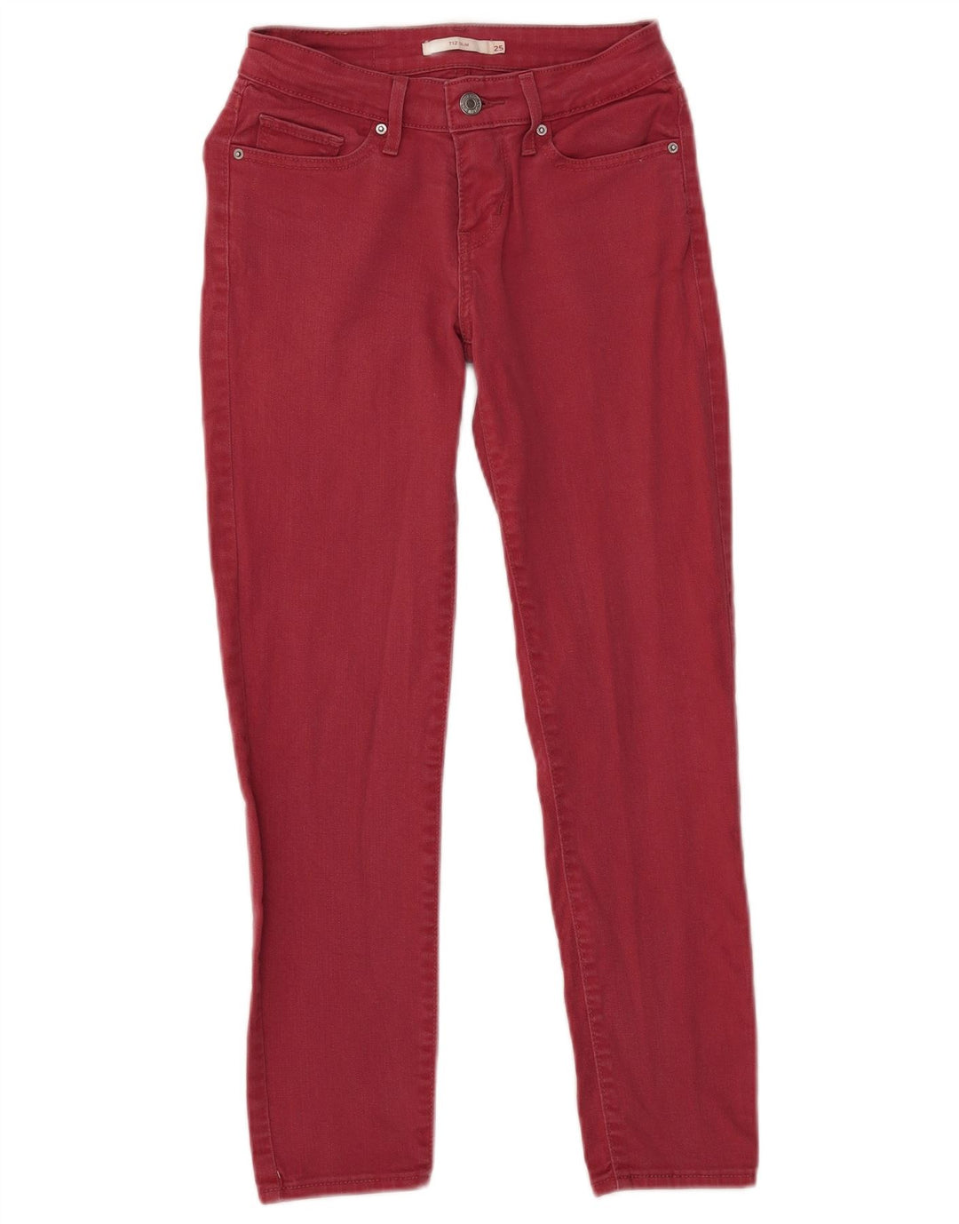 Jeans Levi's 712 Slim da donna W25 L26 in cotone rosso