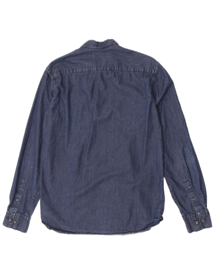Camicia di jeans da uomo French Connection in cotone blu medio