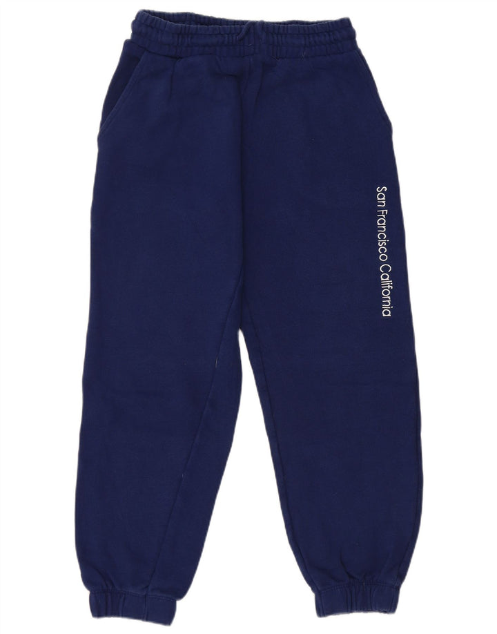 Pantaloni da tuta con grafica Zara da uomo, pantaloni da jogging, cotone medio blu navy