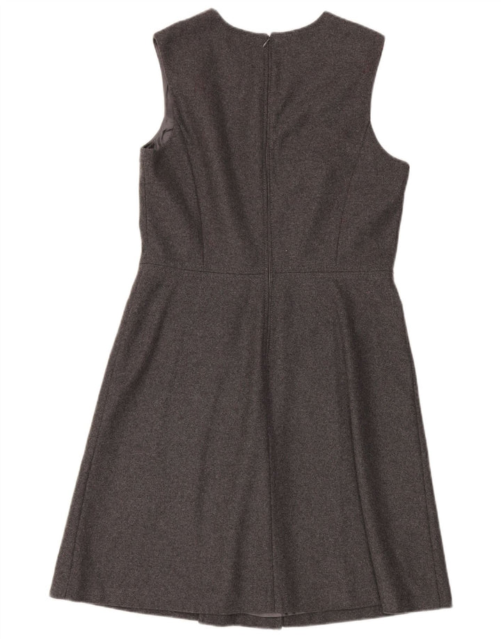 Abito a trapezio senza maniche da donna Benetton UK 14 Lana grigio medio