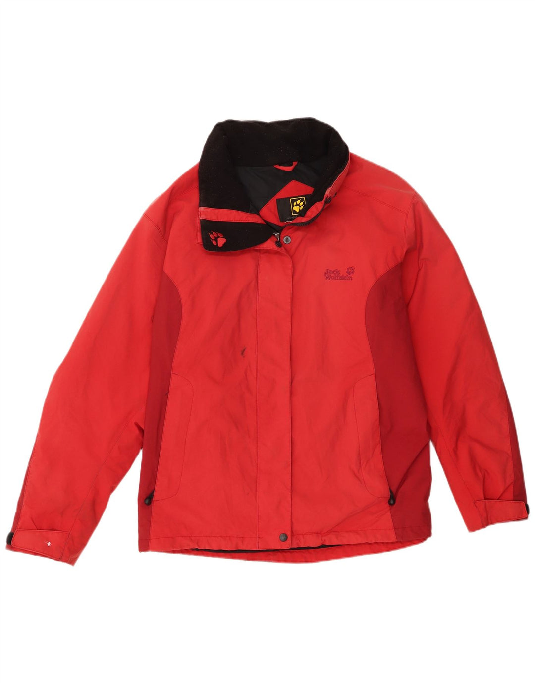 Giacca antipioggia da donna Jack Wolfskin UK 14 Large Rosso Poliammide