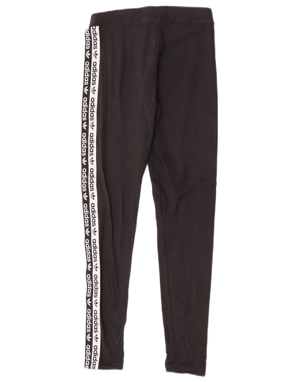Leggings grafici da donna Adidas UK 10 piccolo cotone color block nero