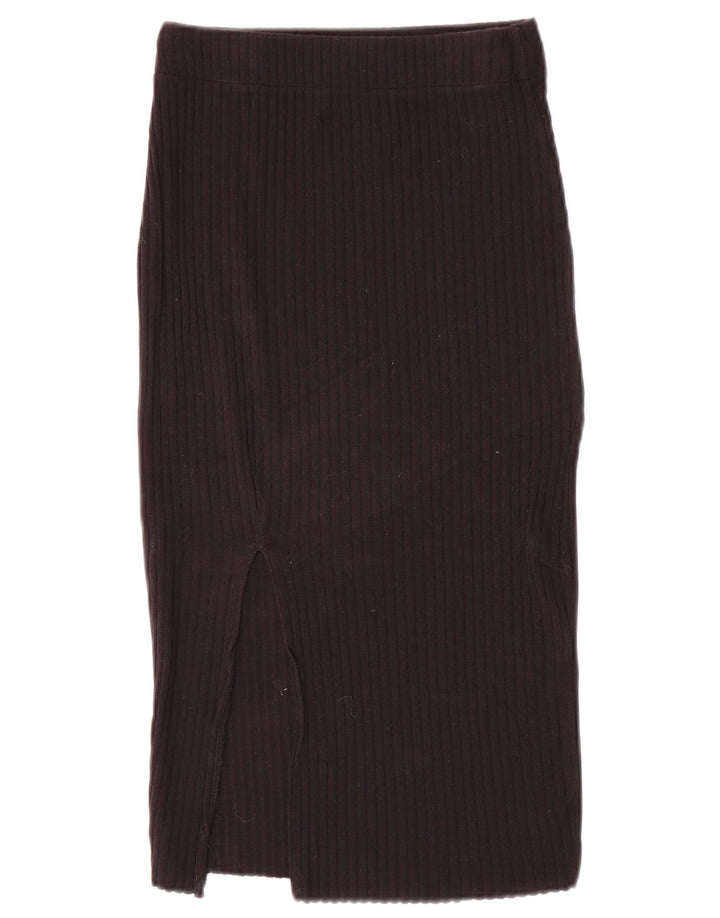 Gonna midi in maglia da donna Zara piccola W26 nera