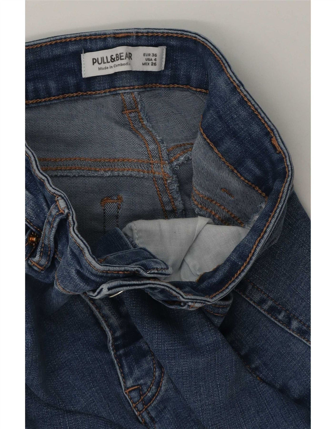 Jeans svasati da donna Pull & Bear EU 36 Small W26 L32 Blu