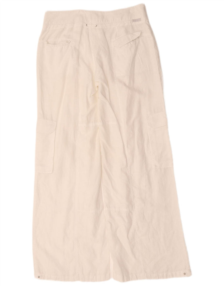 Pantaloni cargo a gamba larga da donna Calvin Klein W36 L34 bianchi