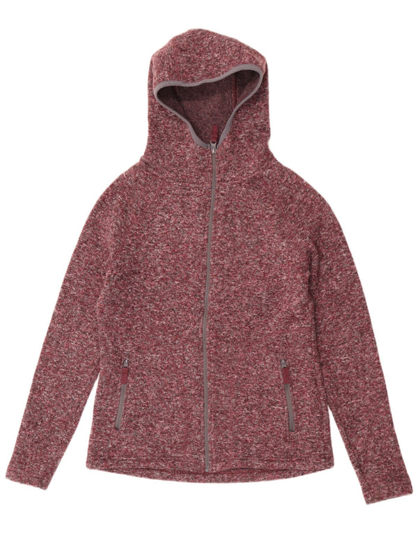 Felpa con cappuccio e zip da donna Mountain Warehouse UK 10 Small Maroon Flecked