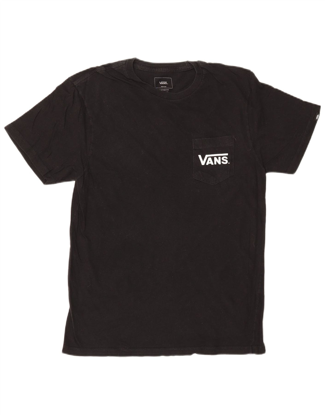 T-shirt grafica personalizzata da uomo VANS Top in cotone nero medio