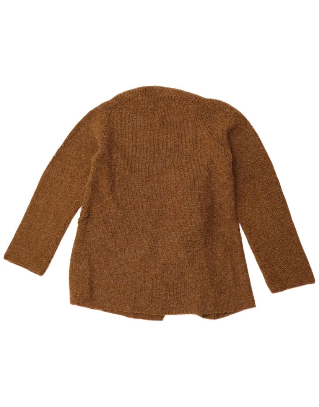 Maglione Cardigan Da Donna ZARA UK 10 Small Marrone Poliammide