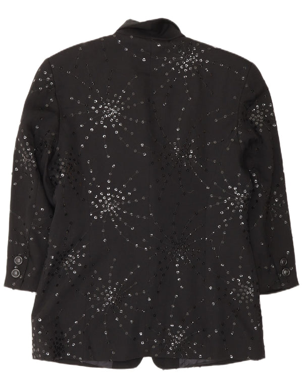 Giacca blazer da donna a 1 bottone MONDI EU 40 lana floreale nera media