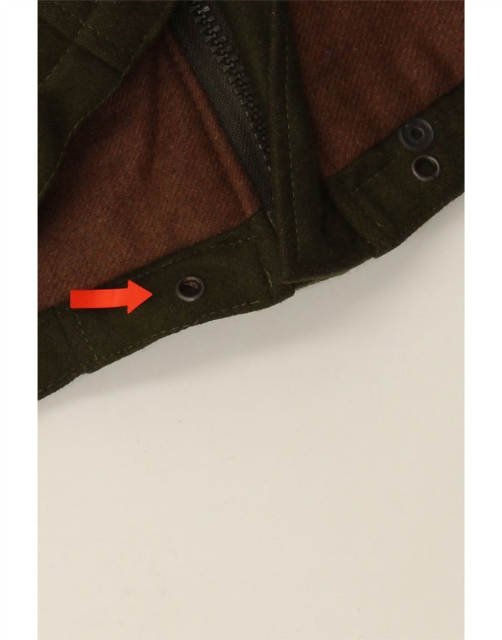 MC GREGOR Mens Bomber Jacket IT 50 Large Khaki Wool Vintage MC Gregor and Second-Hand MC Gregor from Messina Hembry 