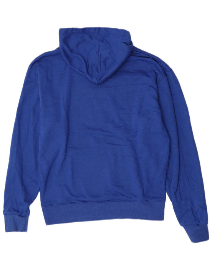 Maglione con cappuccio grafico da uomo Champion in poliestere blu medio