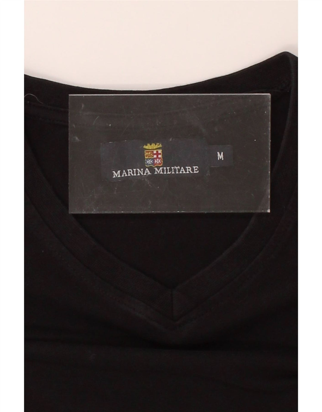 MARINA MILITARE Womens T-Shirt Top UK 14 Medium Black Vintage Marina Militare and Second-Hand Marina Militare from Messina Hembry 