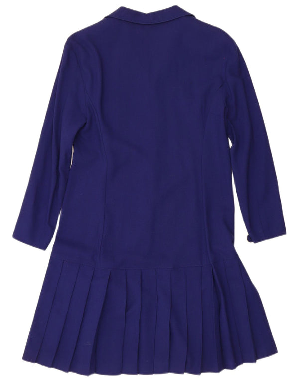 Amuleti Womens Long Sleeve A-Line Dress UK 14 Large Navy Blue