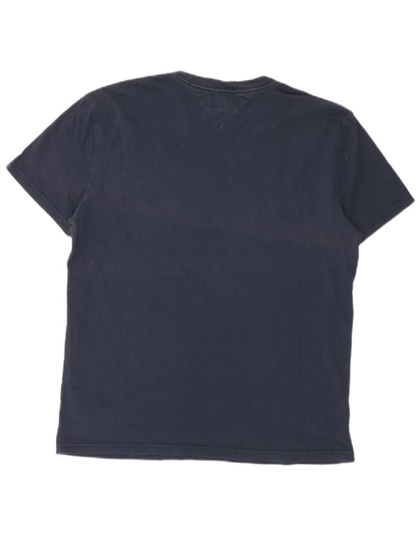 T-shirt grafica da uomo con vestibilità regolare Tommy Hilfiger Top Large Blu Navy
